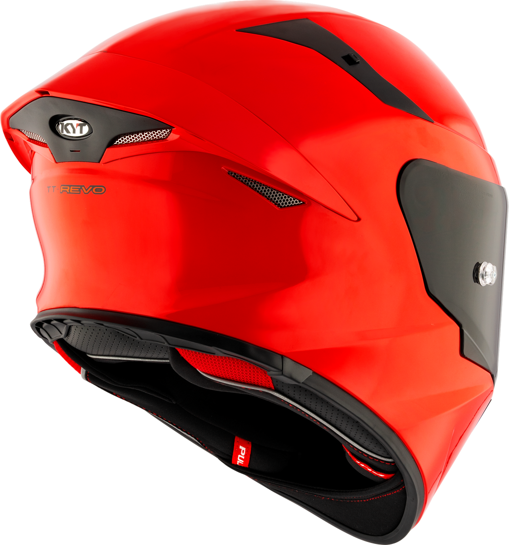 KYT TT Revo Plain Gara Red Gloss Helmet