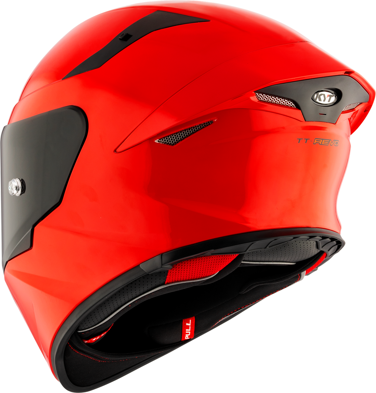 KYT TT Revo Plain Gara Red Gloss Helmet