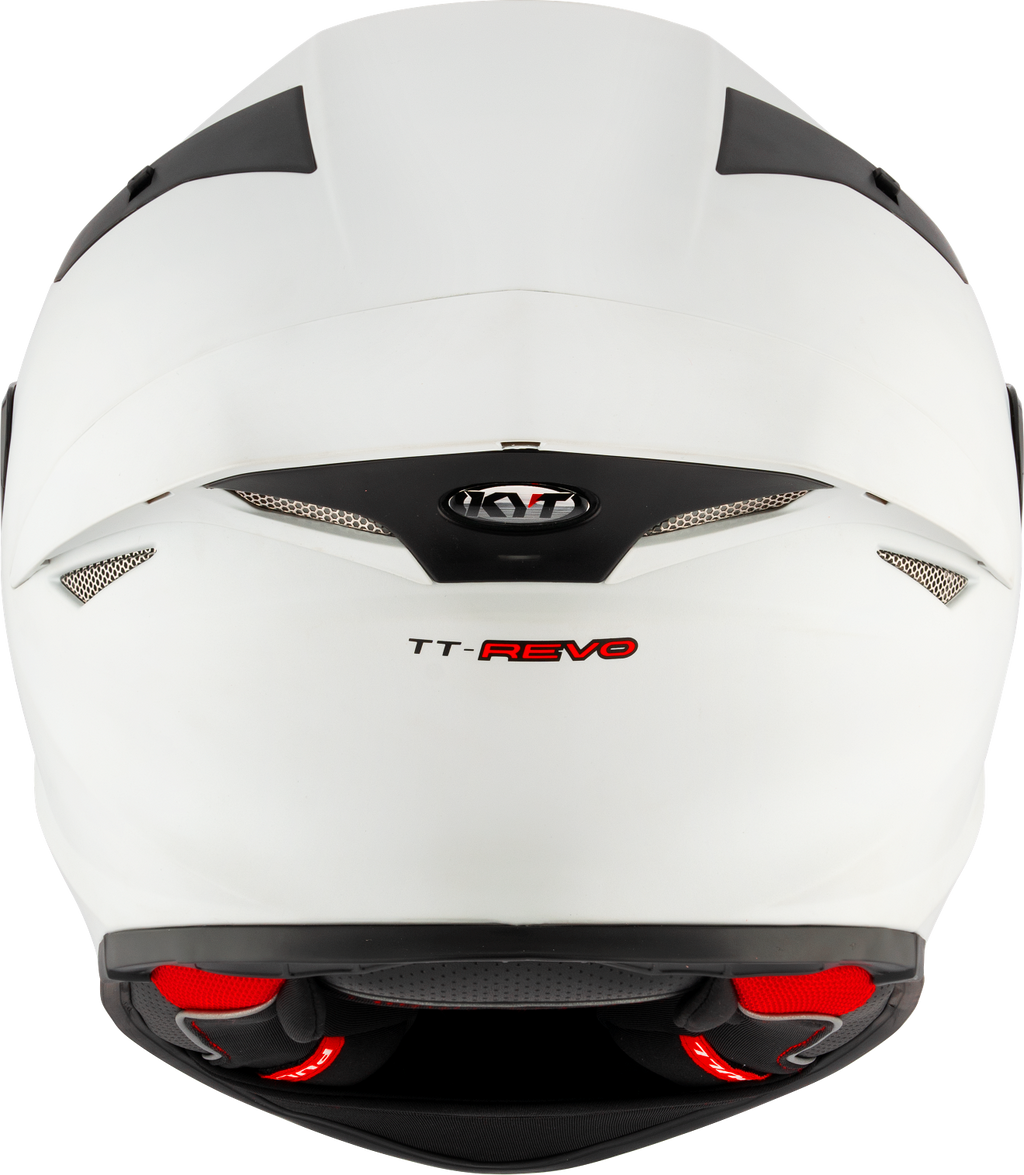 KYT TT Revo Plain Crystal White Matt Helmet