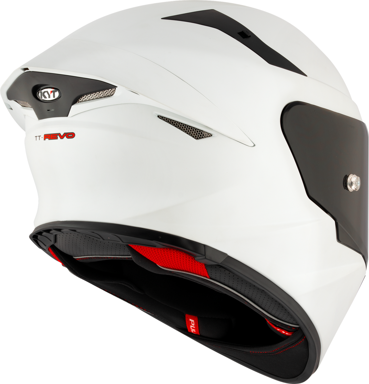 KYT TT Revo Plain Crystal White Matt Helmet