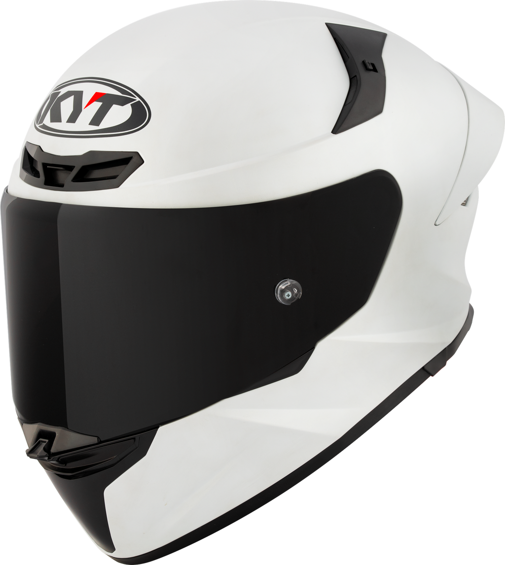 KYT TT Revo Plain Crystal White Matt Helmet