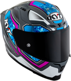 KYT Striker 2V #01 Gloss Grey Blue Helmet