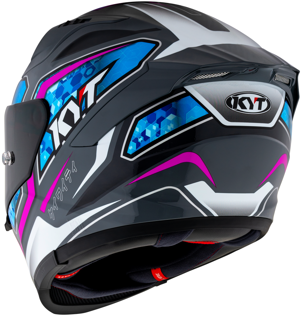 KYT Striker 2V #01 Gloss Grey Blue Helmet