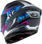 KYT Striker 2V #01 Gloss Grey Blue Helmet