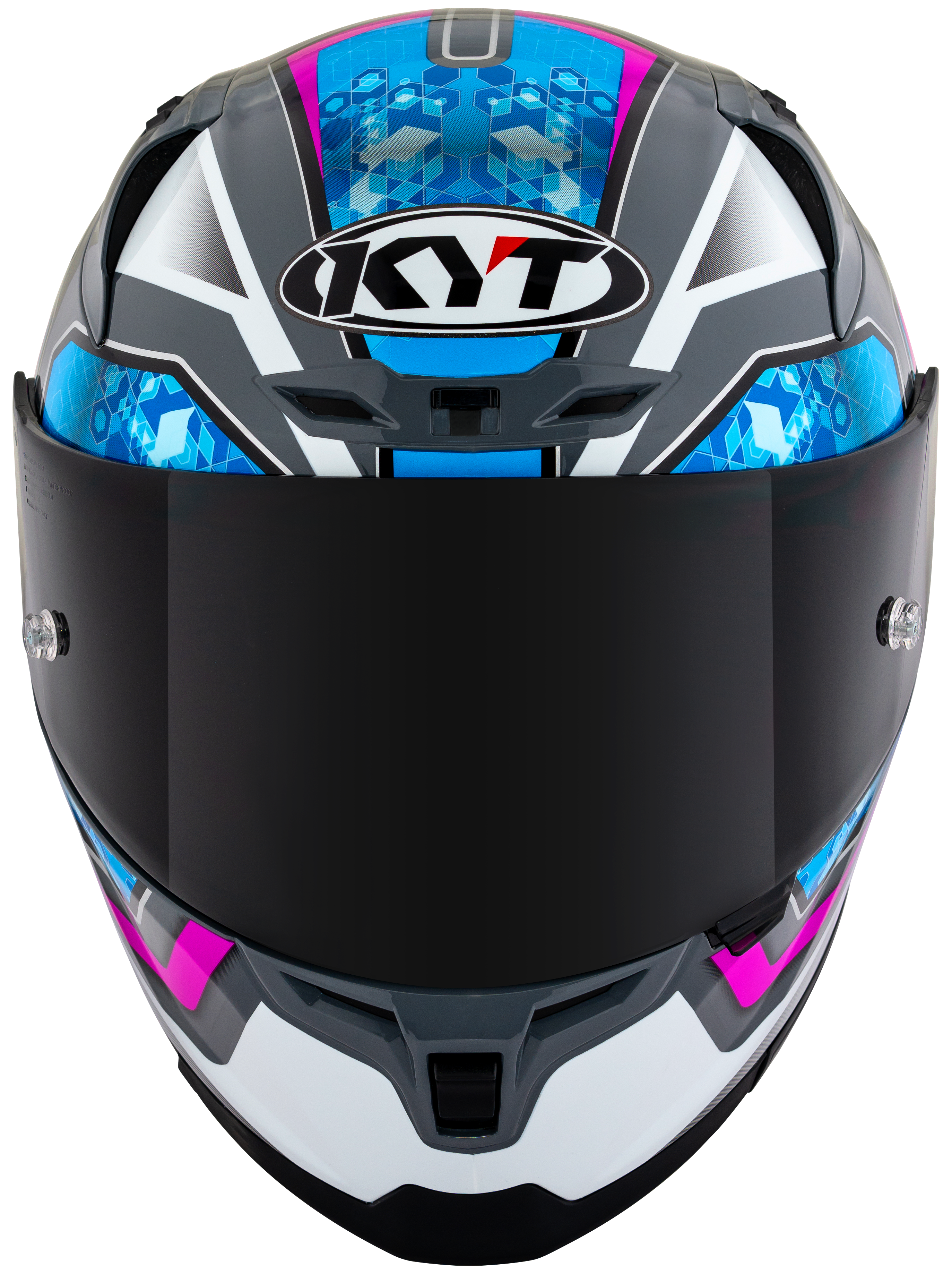 KYT Striker 2V #01 Gloss Grey Blue Helmet