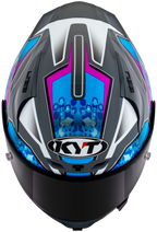 KYT Striker 2V #01 Gloss Grey Blue Helmet