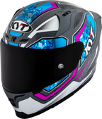 KYT Striker 2V #01 Gloss Grey Blue Helmet