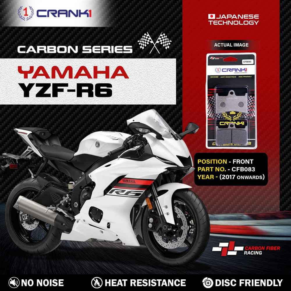 Carbon Brake Pads For Yamaha YZF-R6 (2017 Onwards) - Front - CFB083 - 2 Sets