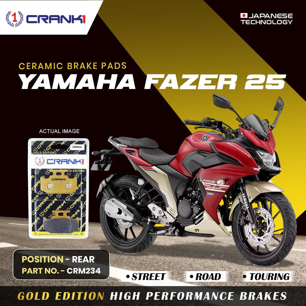 Ceramic Brake Pads For Yamaha Fazer 25 - Rear - CRM234