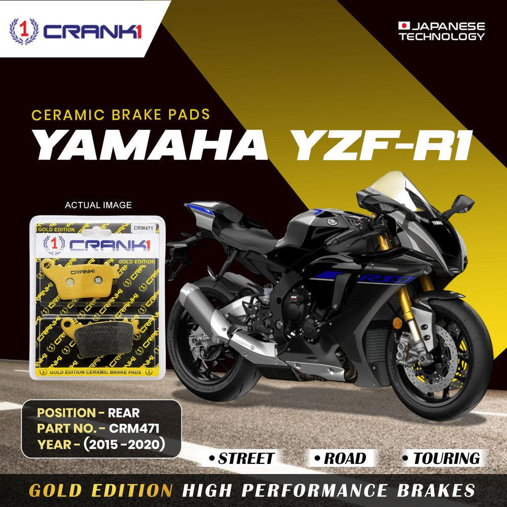 Ceramic Brake Pads For Yamaha YZF-R1 (2015-2020) - Rear - CRM471