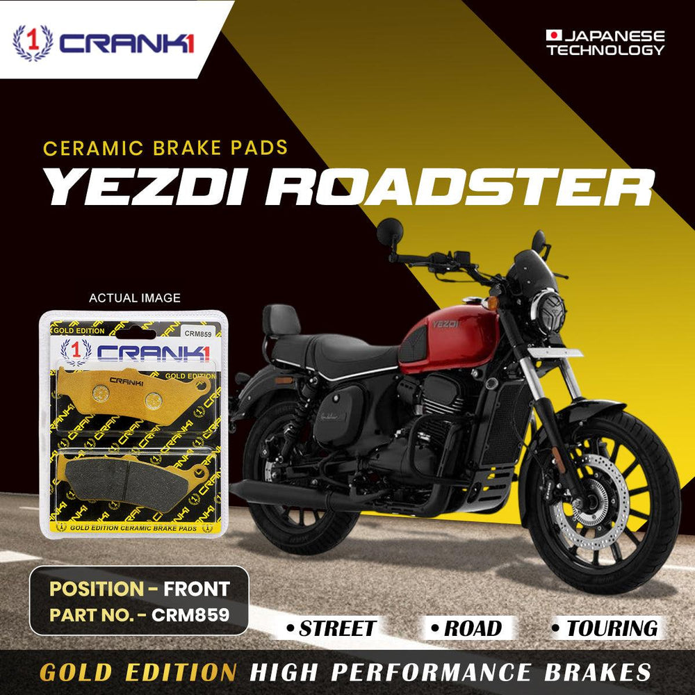 Ceramic Brake Pads For Yezdi Roadster - Front - CRM859