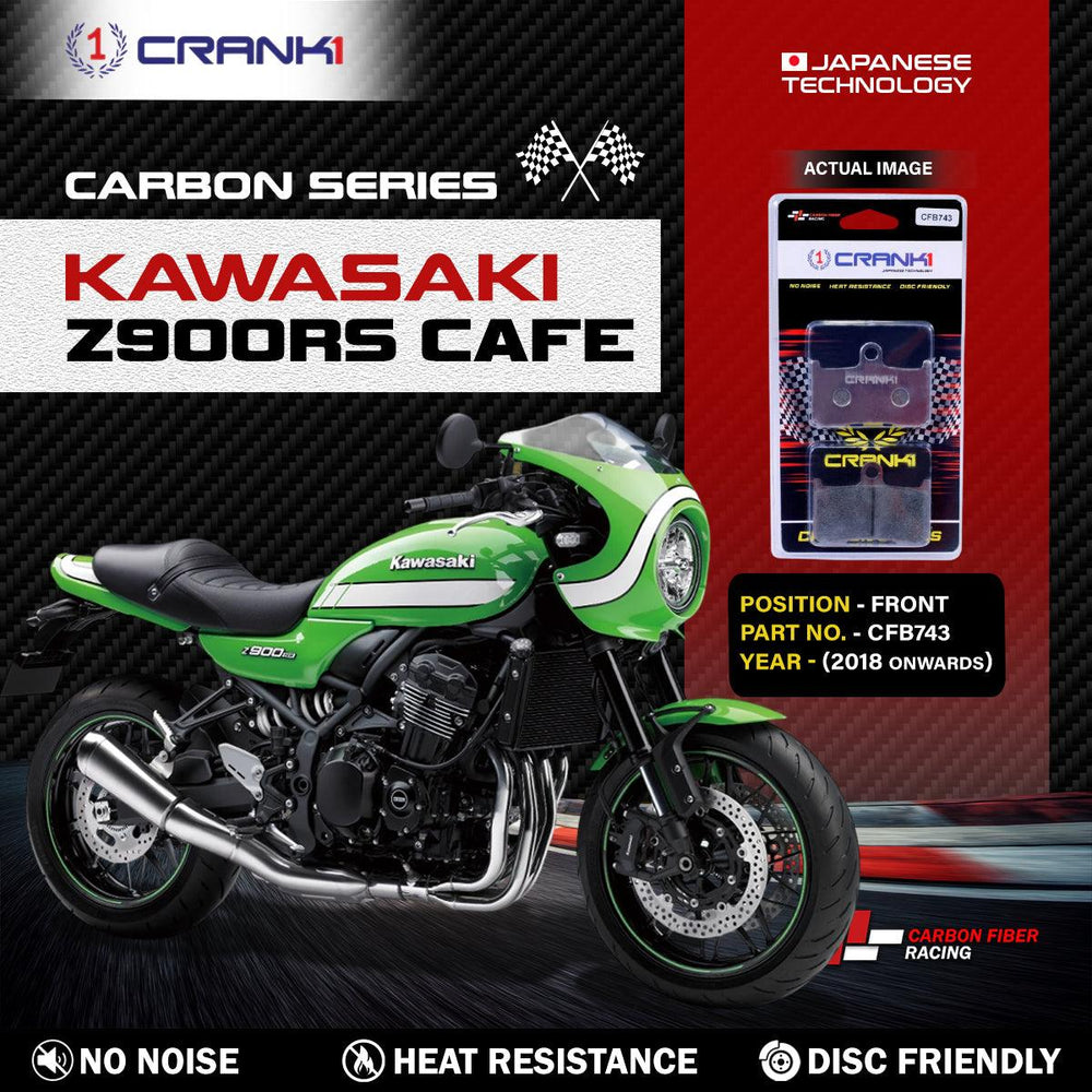 Carbon Brake Pads For Kawasaki Z900 Cafe (2018 Onwards) - Front - CFB743 - 2 Sets