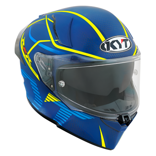 KYT R2R Pro Concept Matt Blue Yellow Helmet