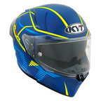 KYT R2R Pro Concept Matt Blue Yellow Helmet
