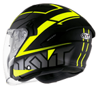 KYT NFJ Motion Matt Black Fluro Yellow Helmet