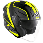 KYT NFJ Motion Matt Black Fluro Yellow Helmet