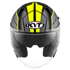 KYT NFJ Motion Matt Black Fluro Yellow Helmet