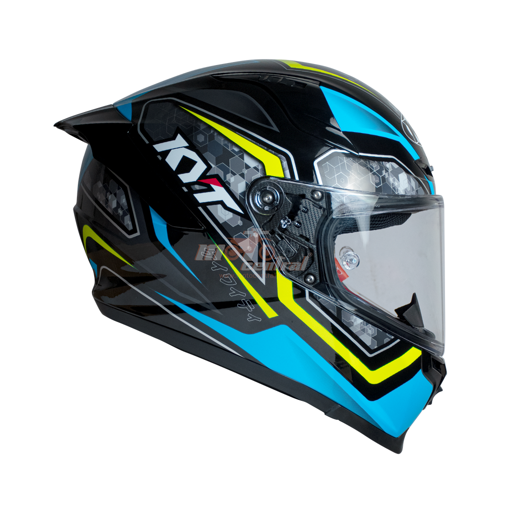 KYT Striker #01 Gloss Black Blue Helmet