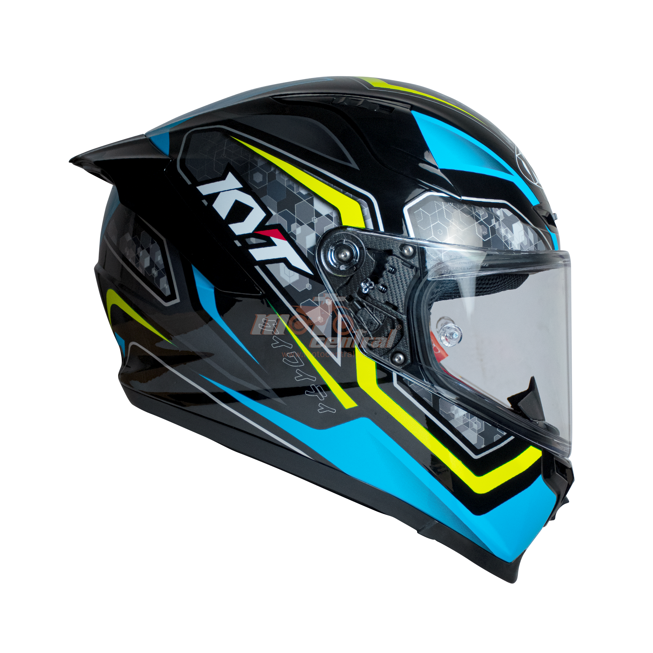 KYT Striker #01 Gloss Black Blue Helmet