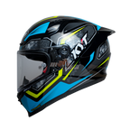 KYT Striker #01 Gloss Black Blue Helmet