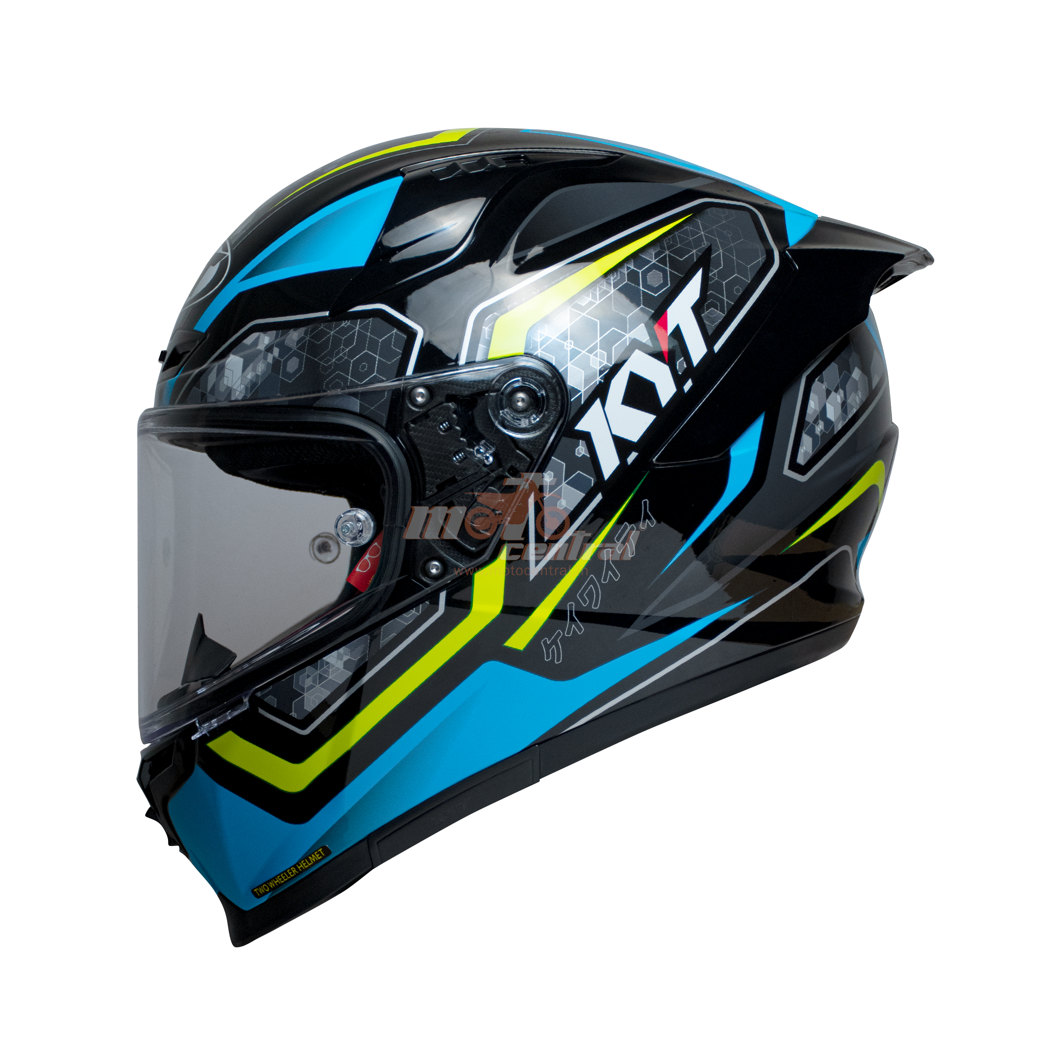 KYT Striker #01 Gloss Black Blue Helmet