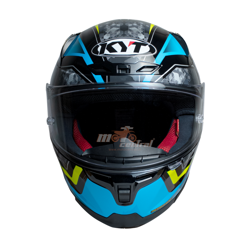 KYT Striker #01 Gloss Black Blue Helmet
