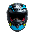 KYT Striker #01 Gloss Black Blue Helmet