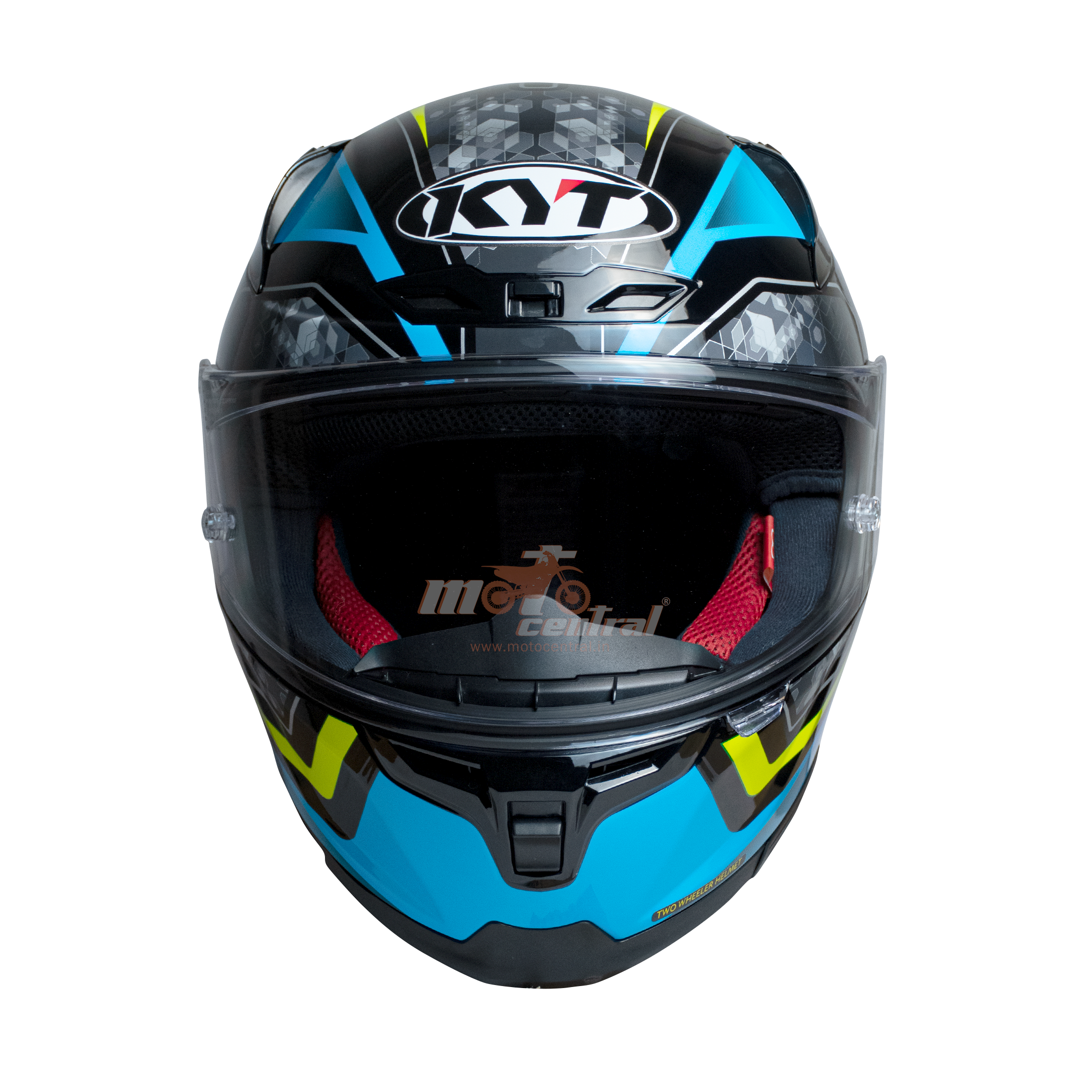 KYT Striker #01 Gloss Black Blue Helmet