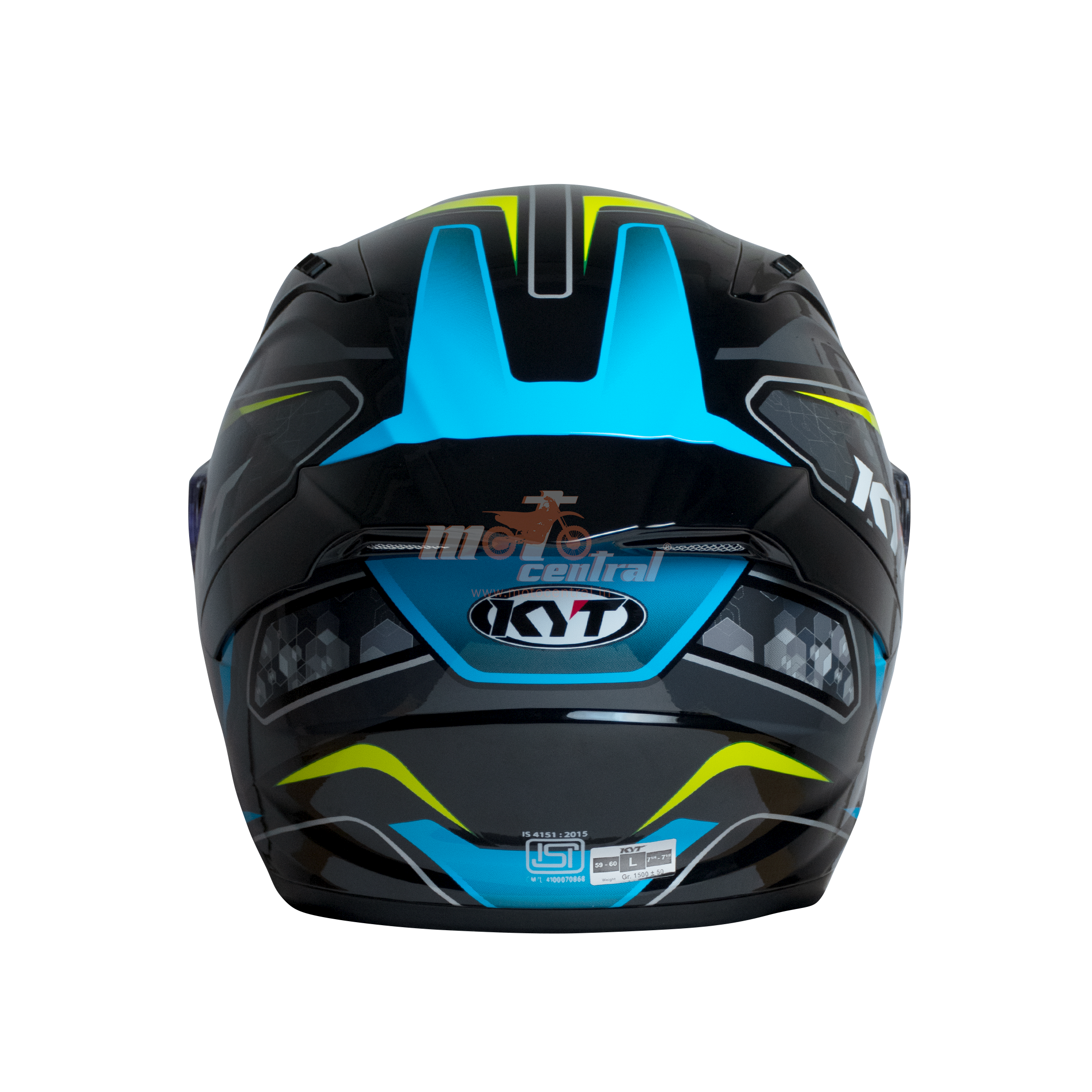KYT Striker #01 Gloss Black Blue Helmet