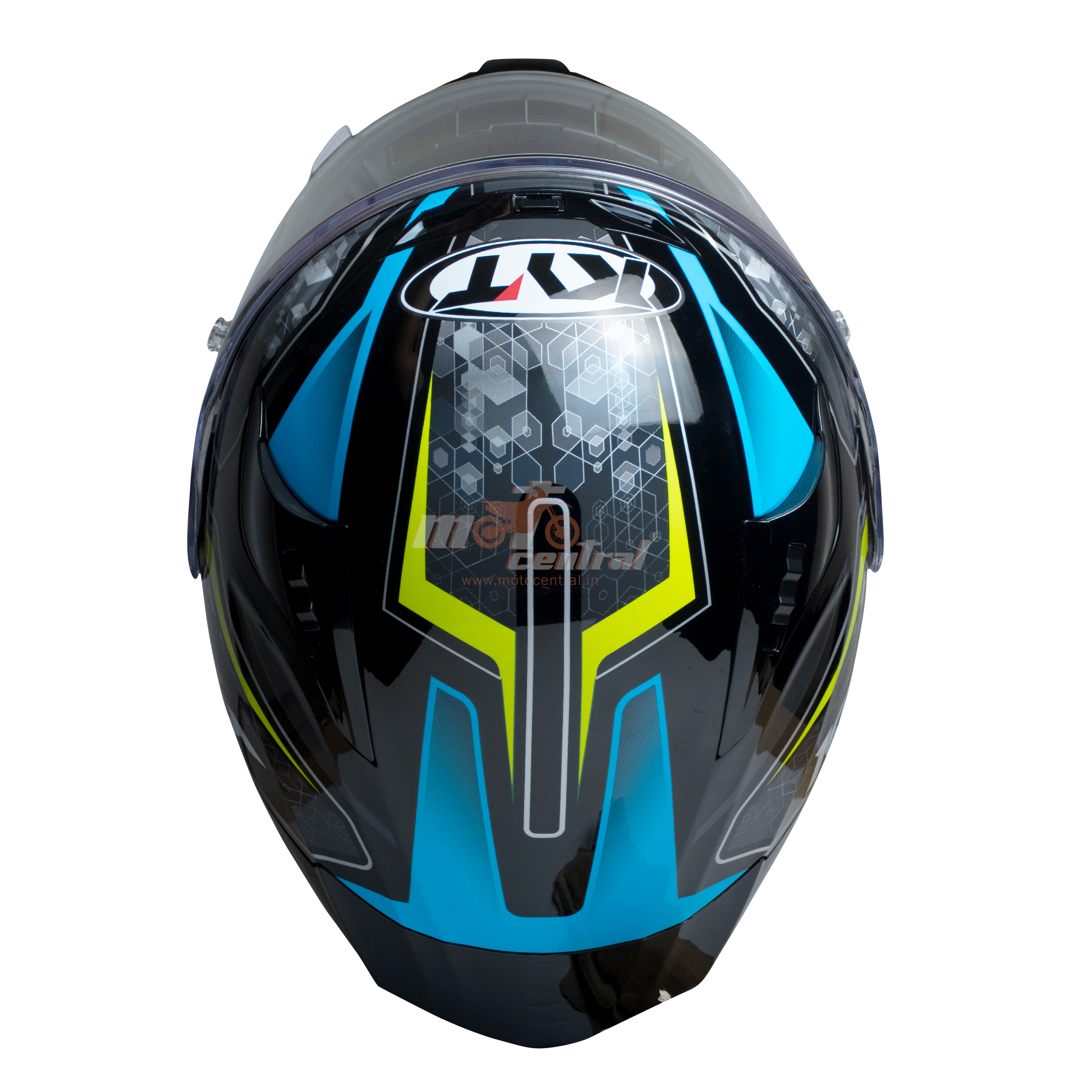KYT Striker #01 Gloss Black Blue Helmet