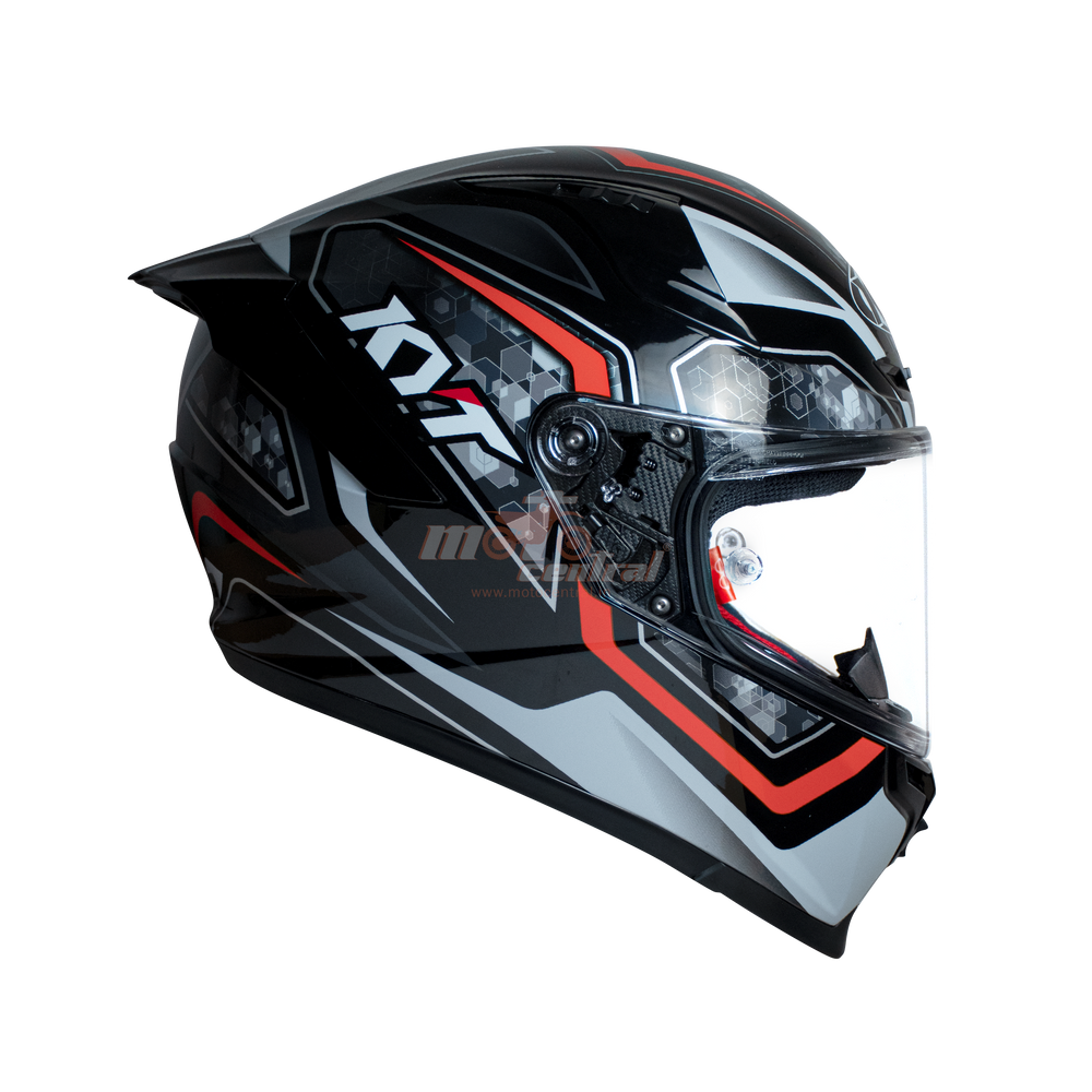 KYT Striker #01 Gloss Black Red Helmet