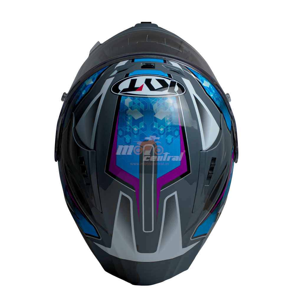 KYT Striker 2V #01 Gloss Grey Blue Helmet