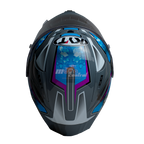 KYT Striker 2V #01 Gloss Grey Blue Helmet