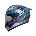 KYT Striker 2V #01 Gloss Grey Blue Helmet