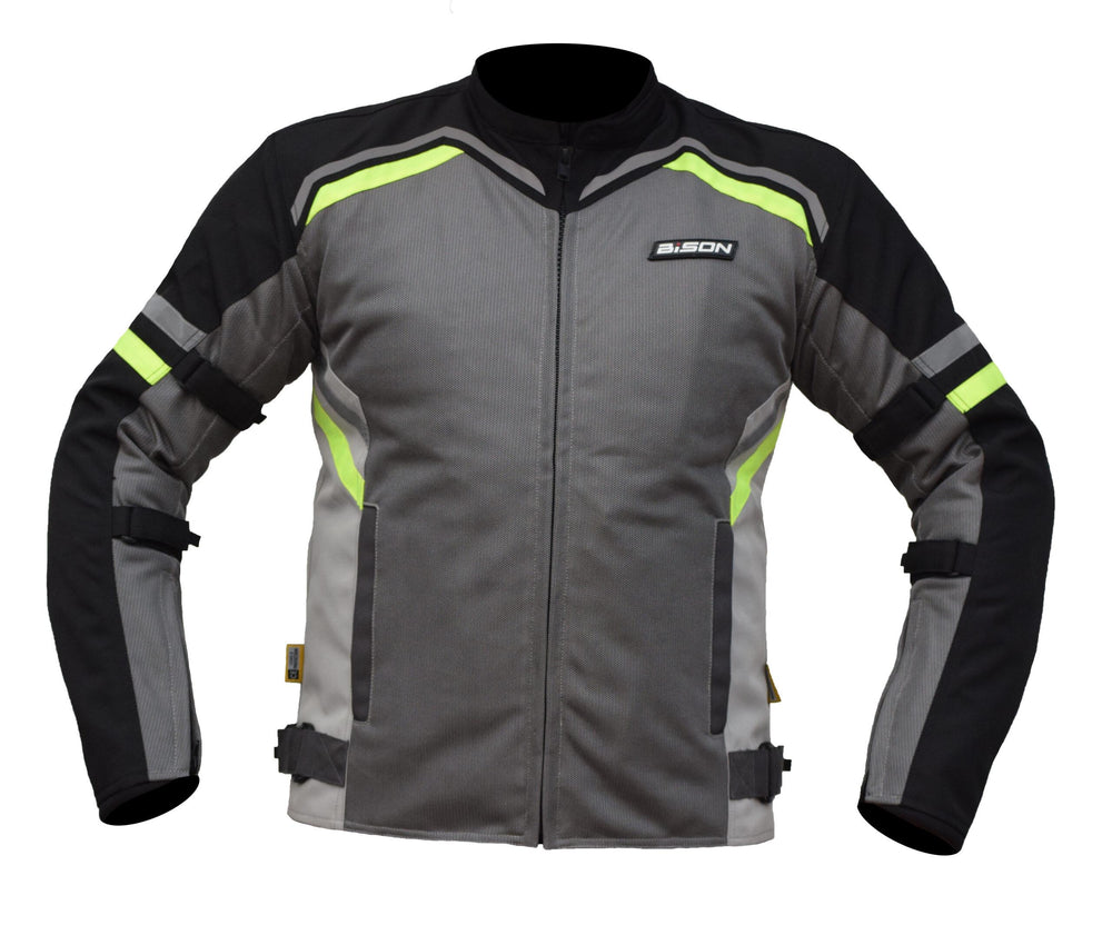 BISON RAPTOR V.2 – BLACK GREY HI-VIZ GREEN JACKET