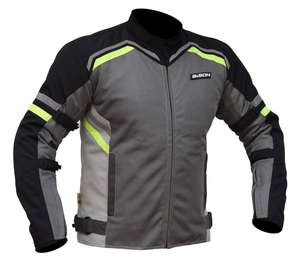 BISON RAPTOR V.2 – BLACK GREY HI-VIZ GREEN JACKET