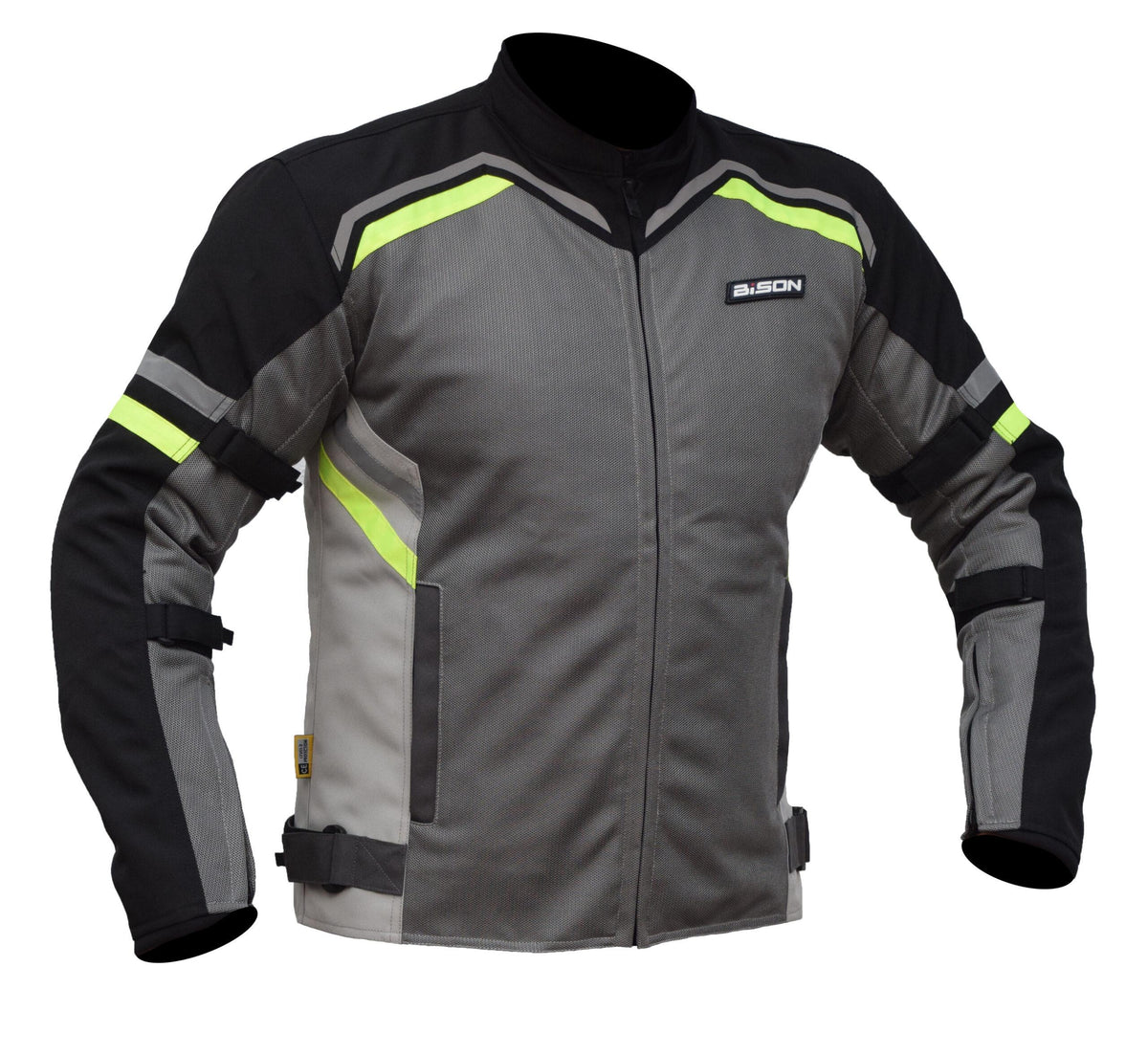BISON RAPTOR V.2 – BLACK GREY HI-VIZ GREEN JACKET