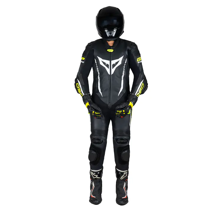DSG GP Racing Leather Suit : Black Yellow Fluo - 1748240462AQZ4 - Master