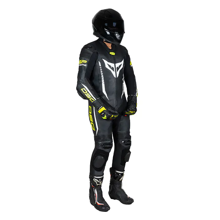 DSG GP Racing Leather Suit : Black Yellow Fluo - 1748240462AQZ4 - Master