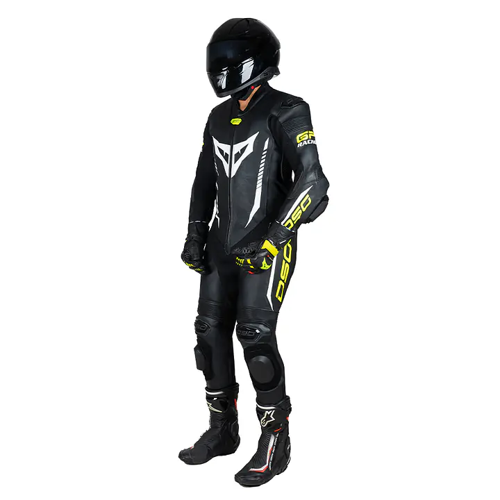 DSG GP Racing Leather Suit : Black Yellow Fluo - 1748240462AQZ4 - Master