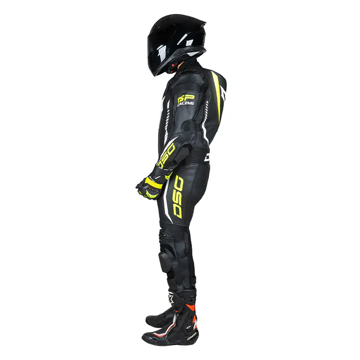 DSG GP Racing Leather Suit : Black Yellow Fluo - 1748240462AQZ4 - Master