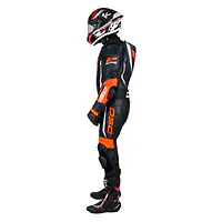 DSG GP Racing Leather Suit : Black Red Fluo - 1748240540738C - Master