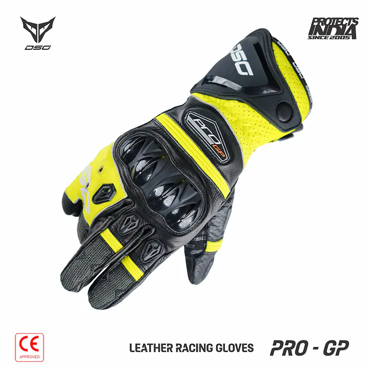 DSG Pro Gp Riding Gloves Black Yellow Fluo - 1748242720K2EC - Master