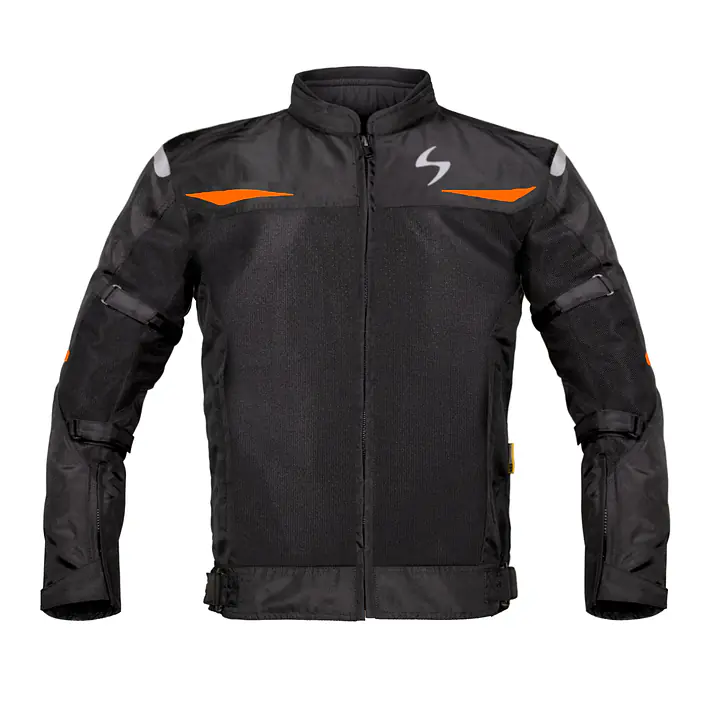 Scala Blaze Riding Jacket - Black and Orange - 1748264923I4FM - Master