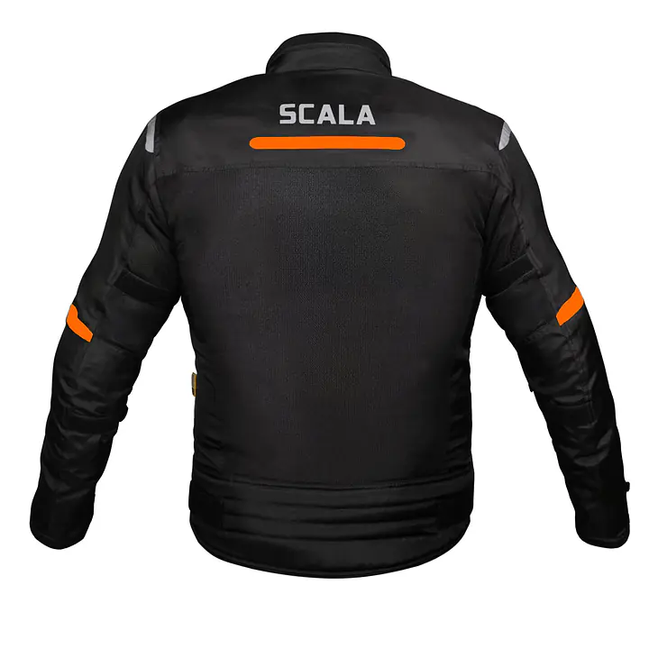 Scala Blaze Riding Jacket - Black and Orange - 1748264923I4FM - Master