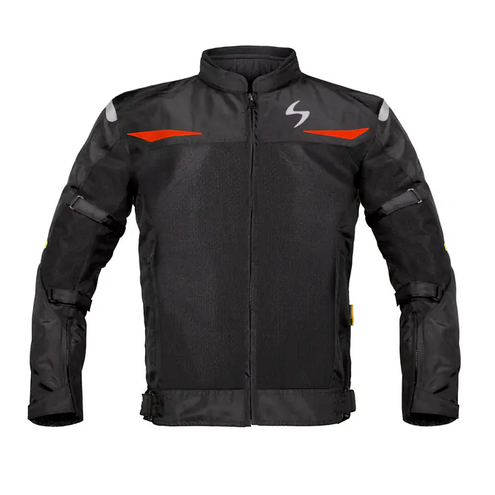 Scala Blaze Riding Jacket - Black and Orange - 1748264923I4FM - Master