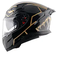 Apex Marvel Black Panther Helmet - color: BLACK GOLD, Size: S