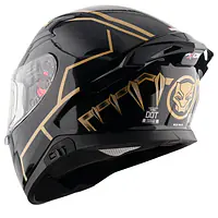 Apex Marvel Black Panther Helmet - color: BLACK GOLD, Size: S