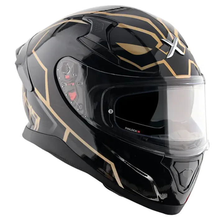 Apex Marvel Black Panther Helmet - color: BLACK GOLD, Size: S