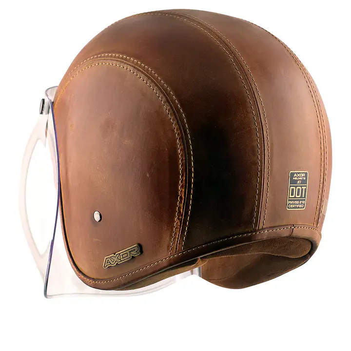 Axor Retro Jet Leather Helmet - Master
